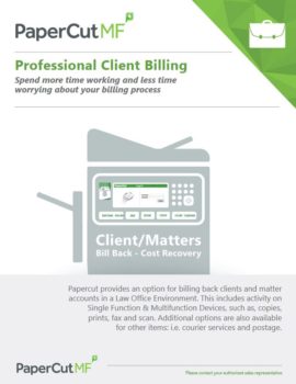 Professional Client Billing Cover, Papercut MF, Impressions Office Solutions, Aspen, Glenwood Springs, CO, Colorado, Dealer, Reseller, Agent