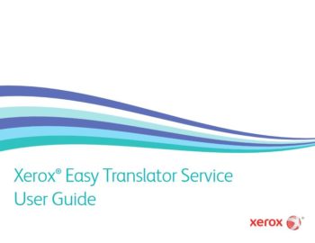 User Guide Cover, Xerox, Easy Translator Service, Impressions Office Solutions, Aspen, Glenwood Springs, CO, Colorado, Dealer, Reseller, Agent