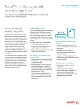 Mobility Suite Pdf Cover, mobile print, Xerox, Impressions Office Solutions, Aspen, Glenwood Springs, CO, Colorado, Dealer, Reseller, Agent